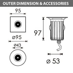 Outdoor LED Inground COB Light - R2CFR0125 &R2CFS0125 - Dia