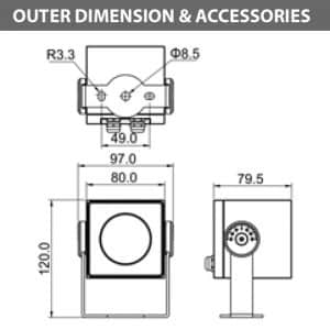 Outdoor LED Projector Lights - JRF4-S - 1-Diamension