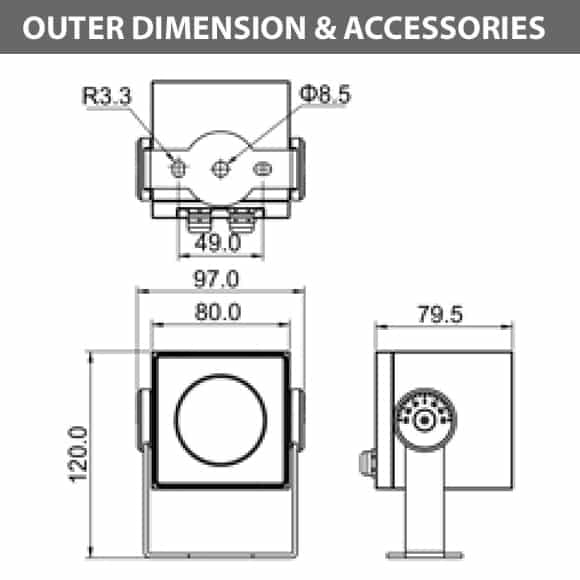 Outdoor LED Projector Lights - JRF4-S - 1-Diamension