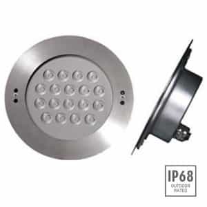Waterproof outdoor lights for wall recessed applications, high wattage LED poollights, under water feature lights and pool projects