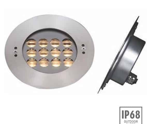 Recessed underwater lights for water features and pool. Best for LED aquarium lighting, marine led lights and underwater lighting projects.