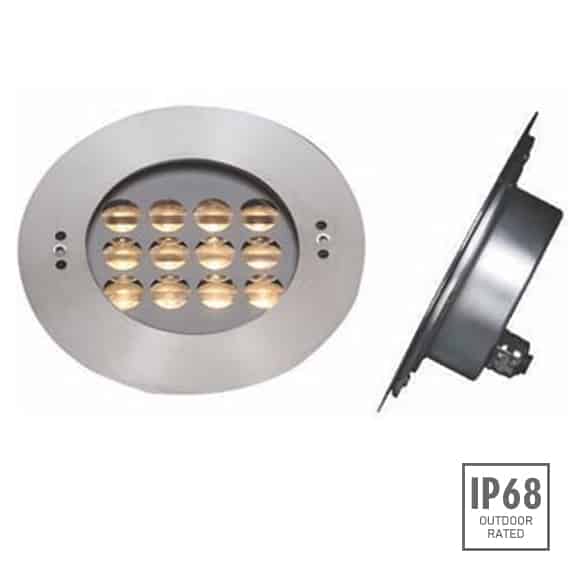 Recessed underwater lights for water features and pool. Best for LED aquarium lighting, marine led lights and underwater lighting projects.