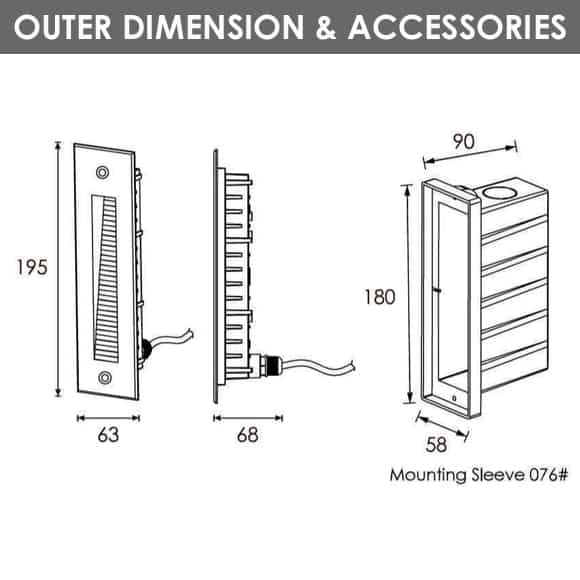 LED Wall LIght - B1FL0157 - Dia