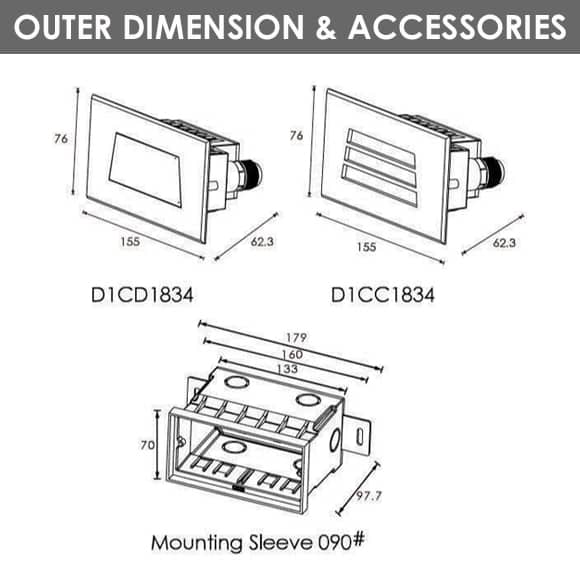 LED Wall Light - D1CD1834-D1CC1834 - Dia