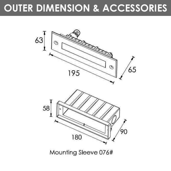 LED Wall Recessed Light - C1FL0357 - Dia