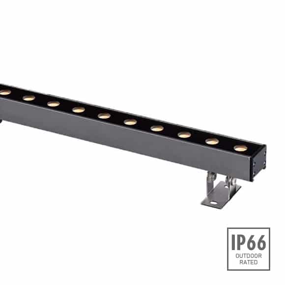 High-end linear wall washer for facade lighting projects, highlighting wall, indirect LED lighting and feature wall design