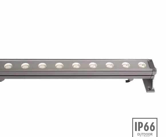 Linear wall grazer for facade lighting system. High grade OSRAM LED with DALI dimming option for exterior home illumination