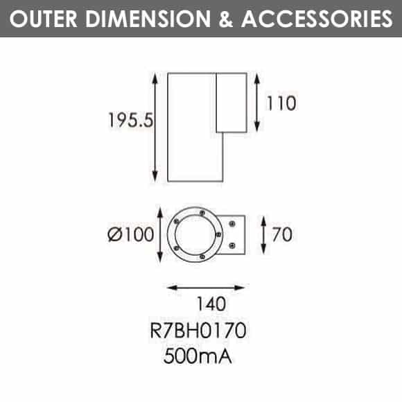 Outdoor Wall LIghts - R7BH0170 - Dia