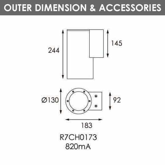 Outdoor Wall LIghts - R7CH0173 - Dia