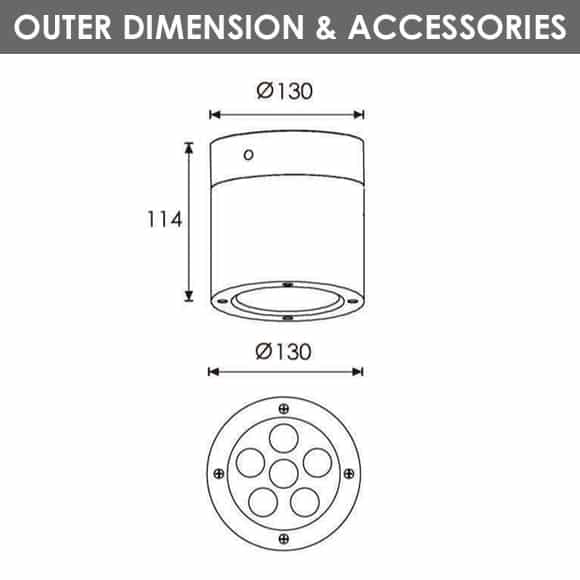 Outdoor Wall Light - B8CJ0657 - Diamension