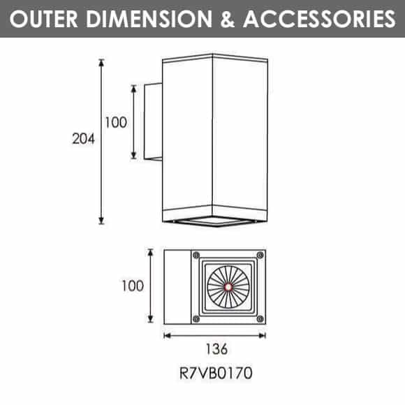 Outdoor Wall Light - R7VB0170 - Dia