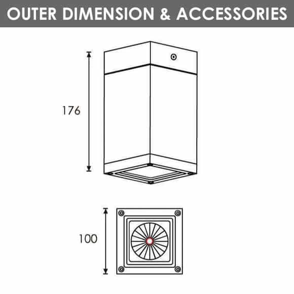 Outdoor Wall Lights - R8VA0170 - Diamension