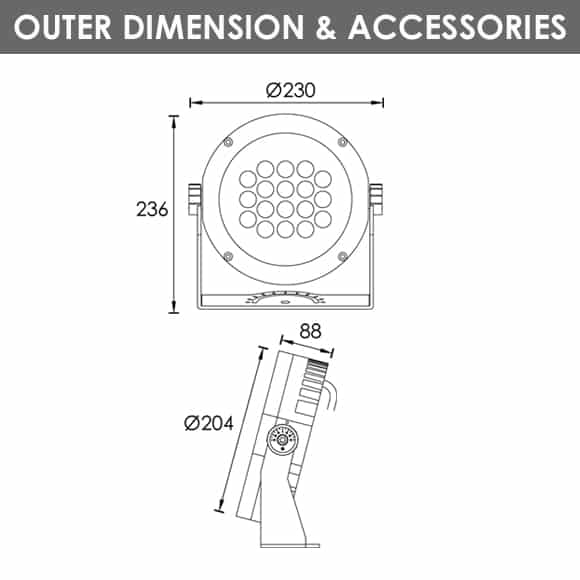 RGB Lights - B3BB1818 - Dia