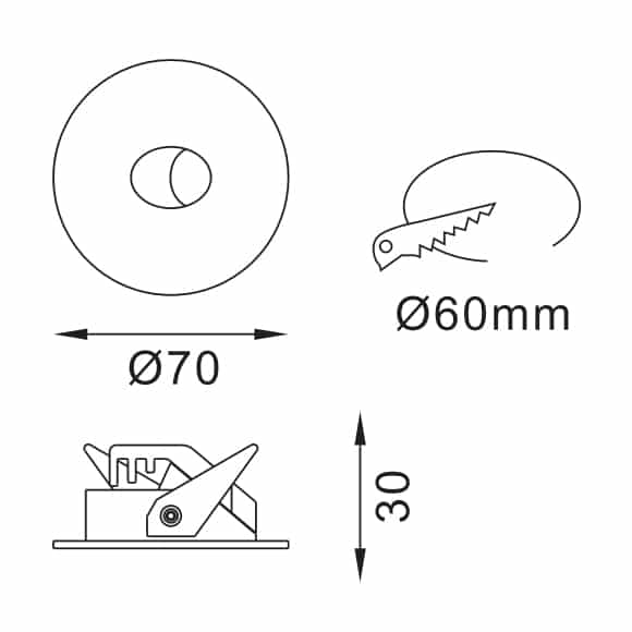 LED Corner Light - FS5026-02-Dia