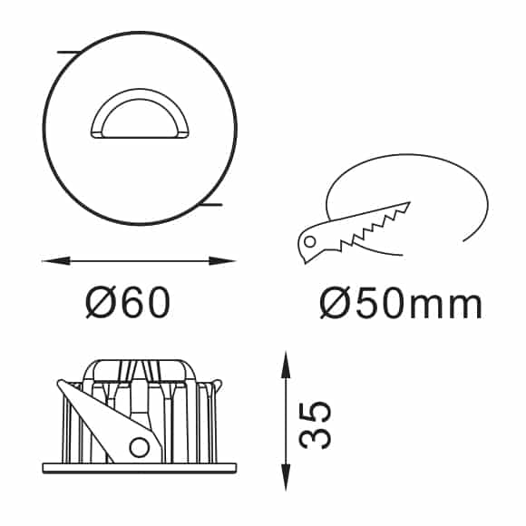 LED Corner Light - FS5092-03 - Dia