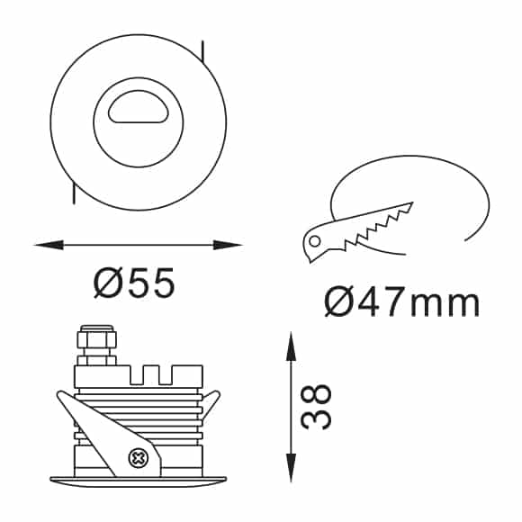 LED Corner Light - FS5095-02 - Dia