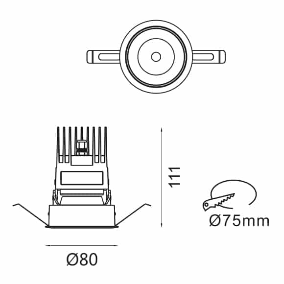 LED Down Light - FS5205-12 - Dia