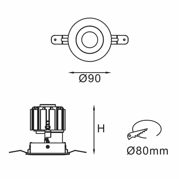 LED Down Light - FS6003 - Dia