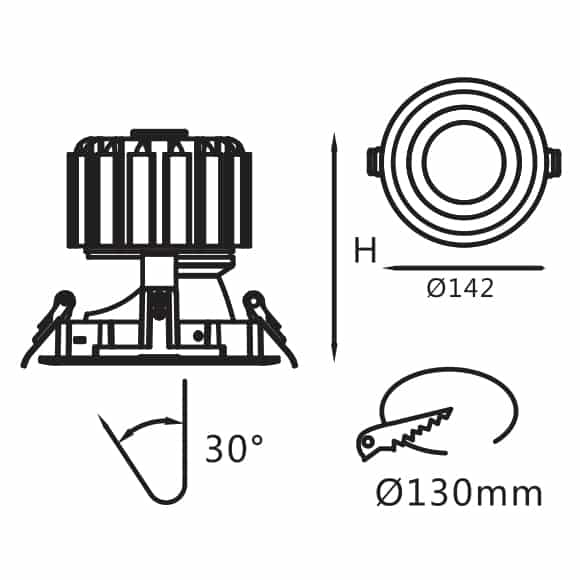 LED Down Light - FS6007 - Dia