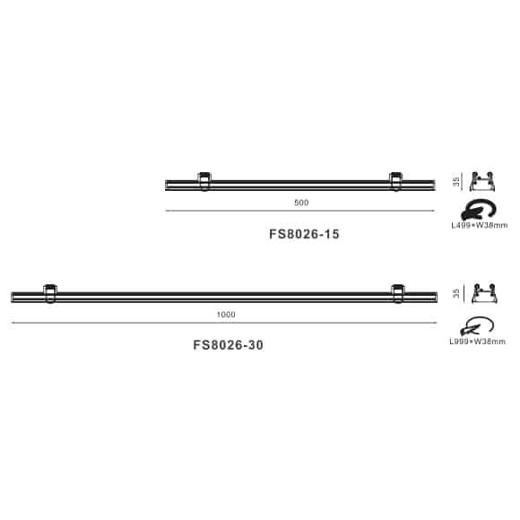 LED Linear Lights - FS8026 - Dia