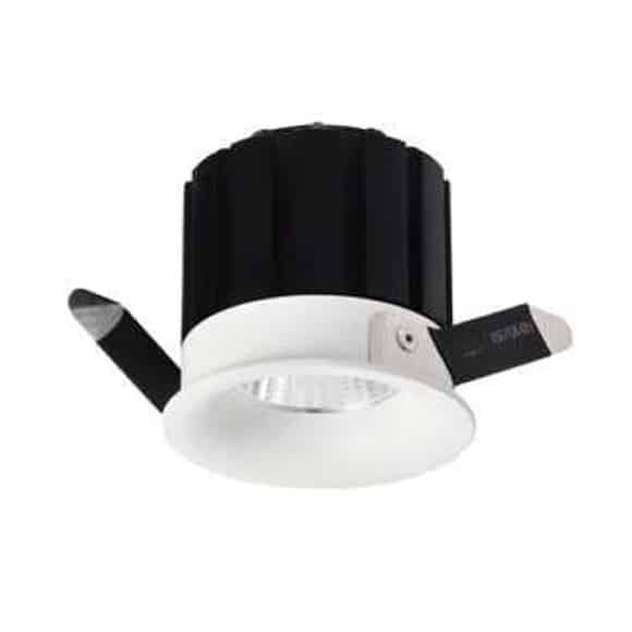 Indoor LED Spot lights for hotels & resorts. IP40 rated, DALI/0~10V/Triac dimming, Black/Silver/White color body, CRI 90 with CCT options