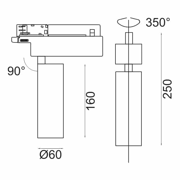 LED Track Light - FS4036-15 - Dia