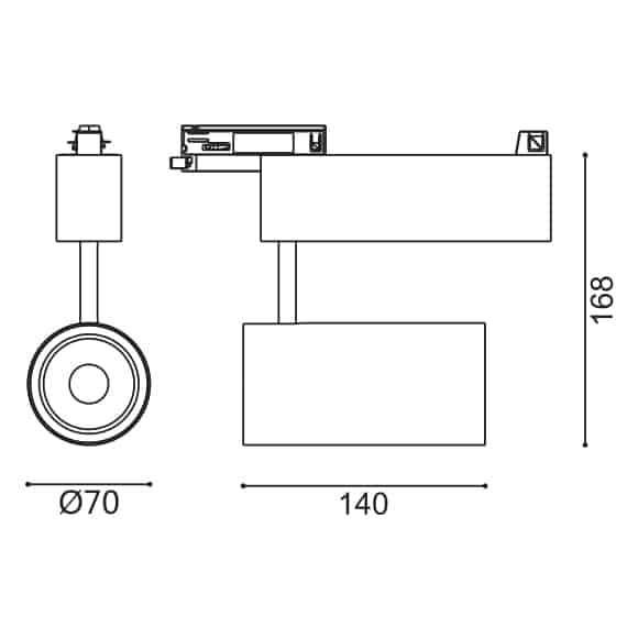 LED Track Light - FS4038-20 - Dia