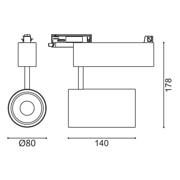 LED Track Light - FS4038-30 - Dia