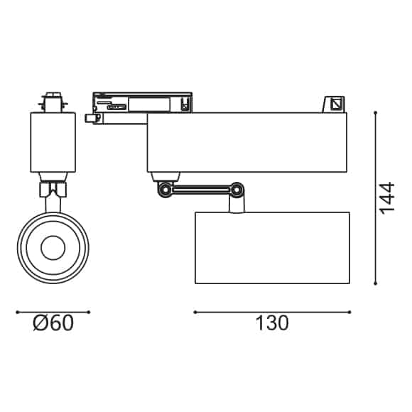 LED Track Light - FS4039-15 - Dia