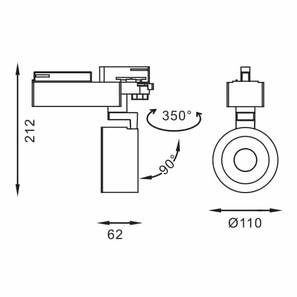 LED Track Lights - FS4029-20 - Dia