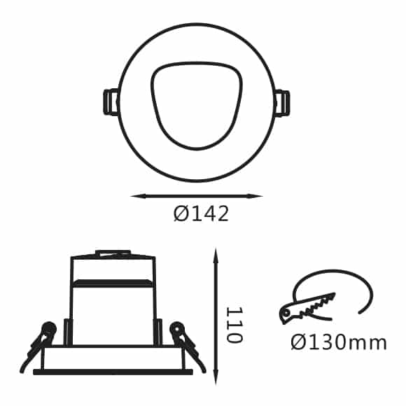 LED Wall Wash Lights - FS6011-25 - Dia