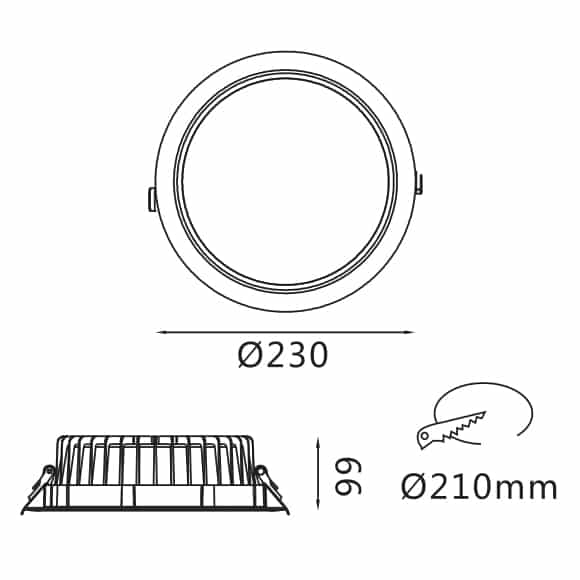 SMD Down Light - FS3002-24 - Dia