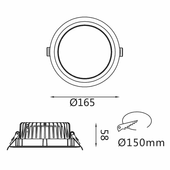 SMD Down Light - FS3022-15 - Dia