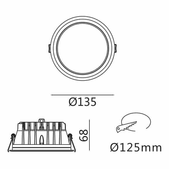 SMD Down Light - FS3032-15 - Dia