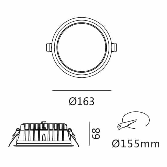 SMD Down Lights - FS3033-20 - Dia