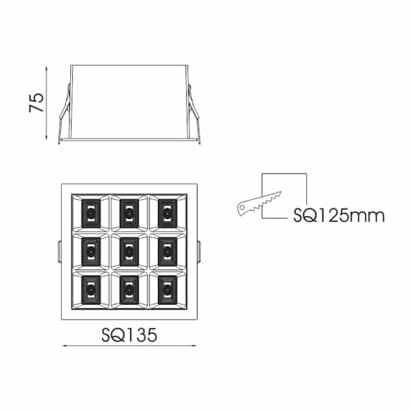 LED Ceiling Doen Light - FS5206-40 - Dia