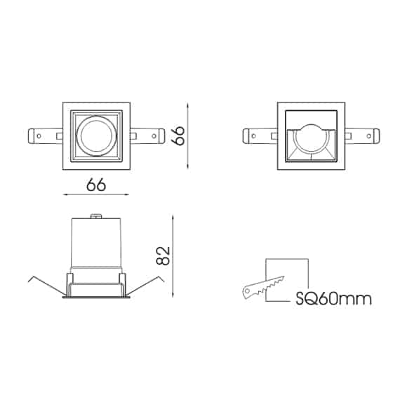 LED Ceiling Down Light - FS5207A-08 - Dia