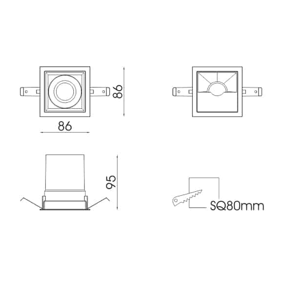 LED Ceiling Down Light - FS5207A-15 - Dia