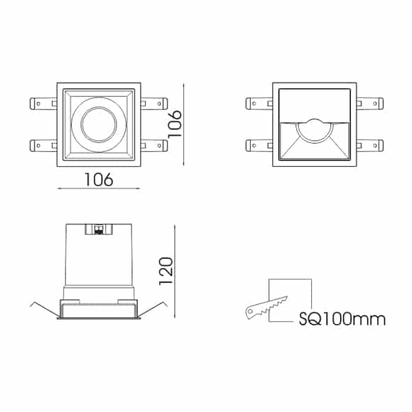 LED Ceiling Down Light - FS5207A - Dia