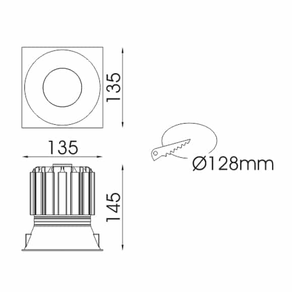 LED Ceiling Down Light - FS5210A-24 - Dia