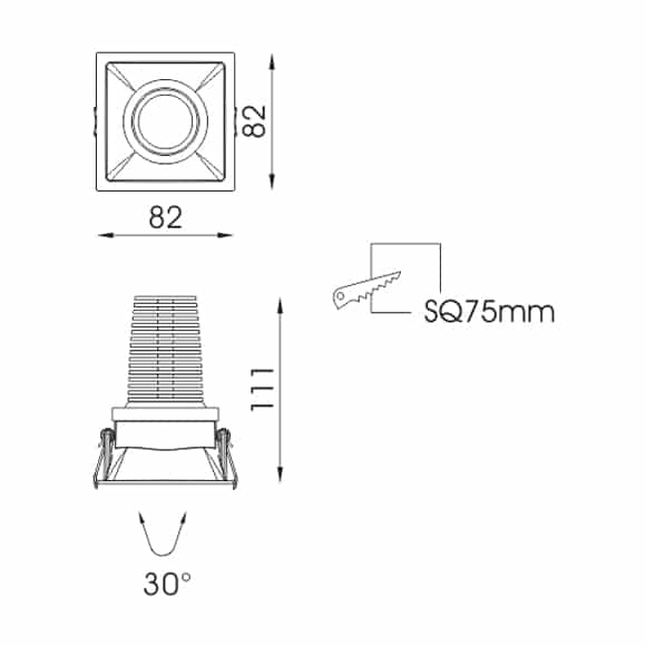 LED Ceiling Down Lights - FS1083-13 - Dia