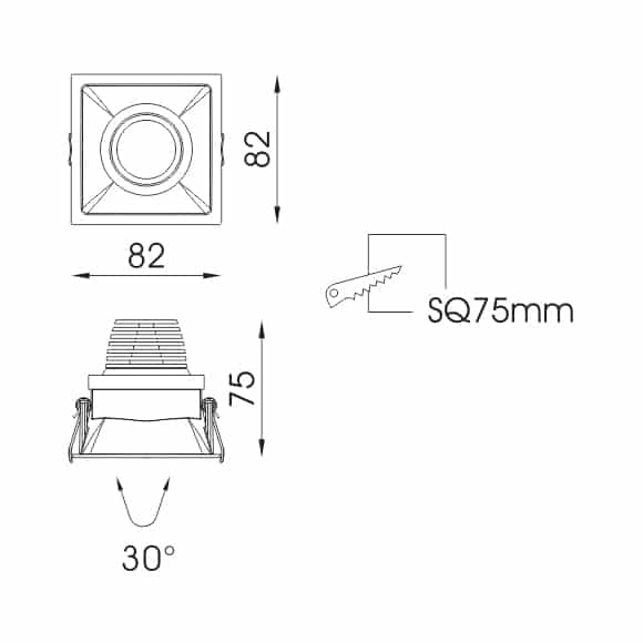 LED Ceiling Down Lights - FS1083A-06 - Dia