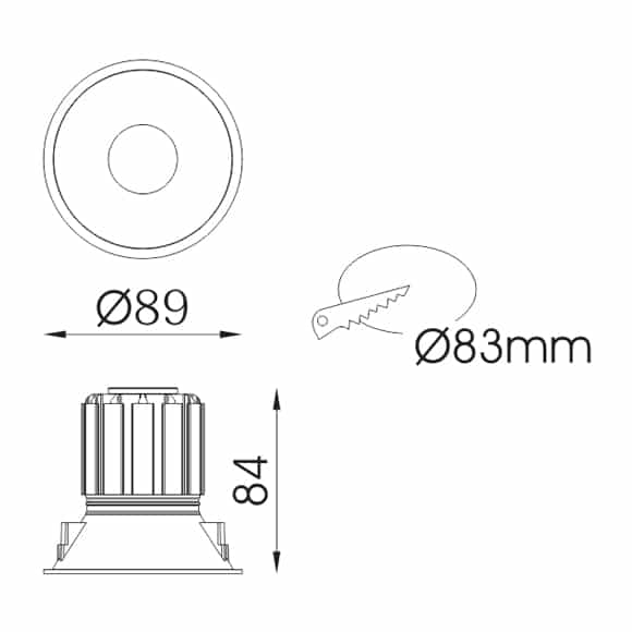 LED Ceiling Down Lights - FS5210-08 - Dia