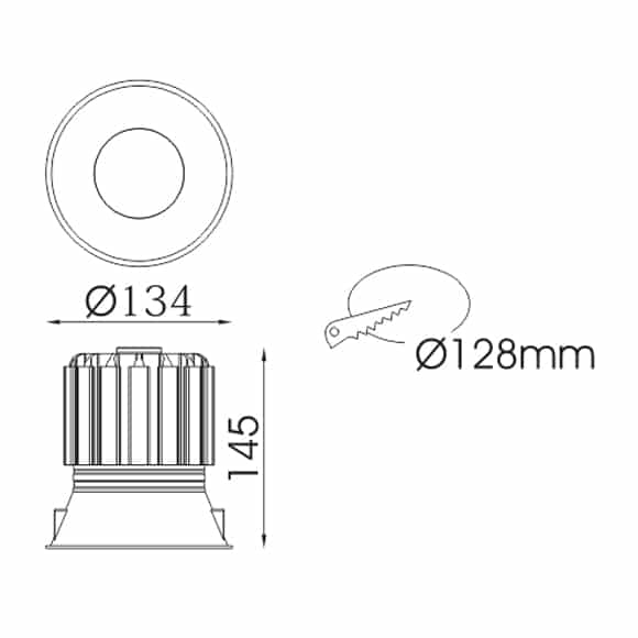 LED Ceiling Down Lights - FS5210-24 - Dia