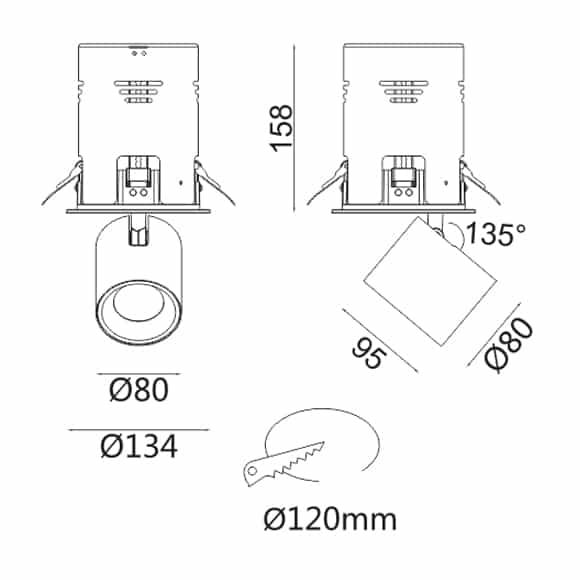 LED Ceiling Downlight - FS1064-15 - Dia