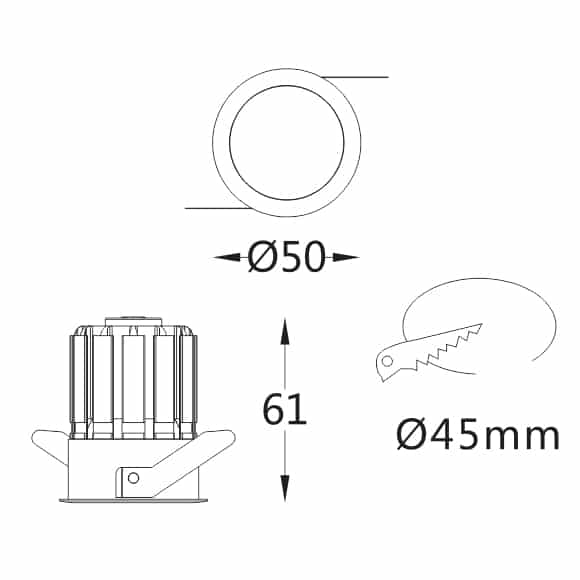 LED Ceiling Downlights - FS1012-05 - Dia