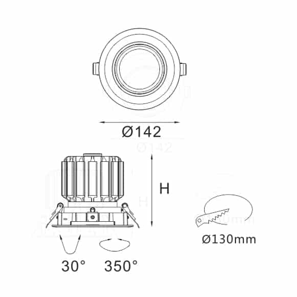 LED Ceiling Downlights - FS1060 - Dia