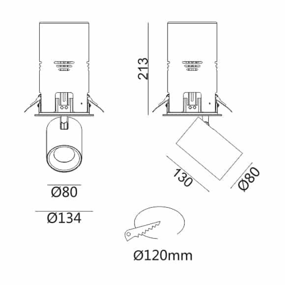 LED Ceiling Downlights - FS1064-20 - Dia