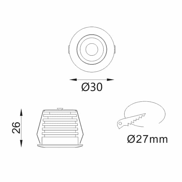 LED Ceiling Downlights - FS1076-02 - Dia