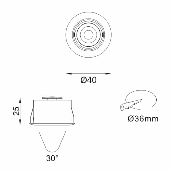 LED Ceiling Downlights - FS1077-02 - Dia